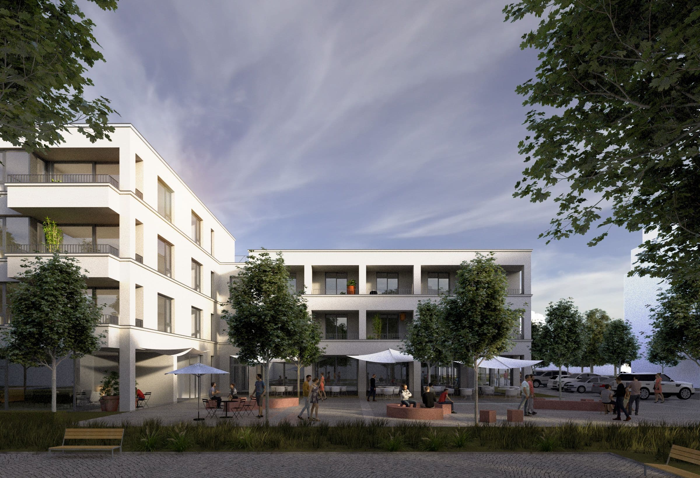 Domov seniorů Hudečkova - boční pohled