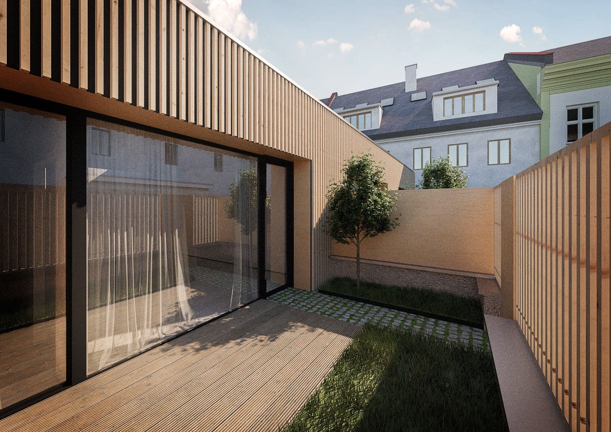 BD Králíky - pohled do zahrádky