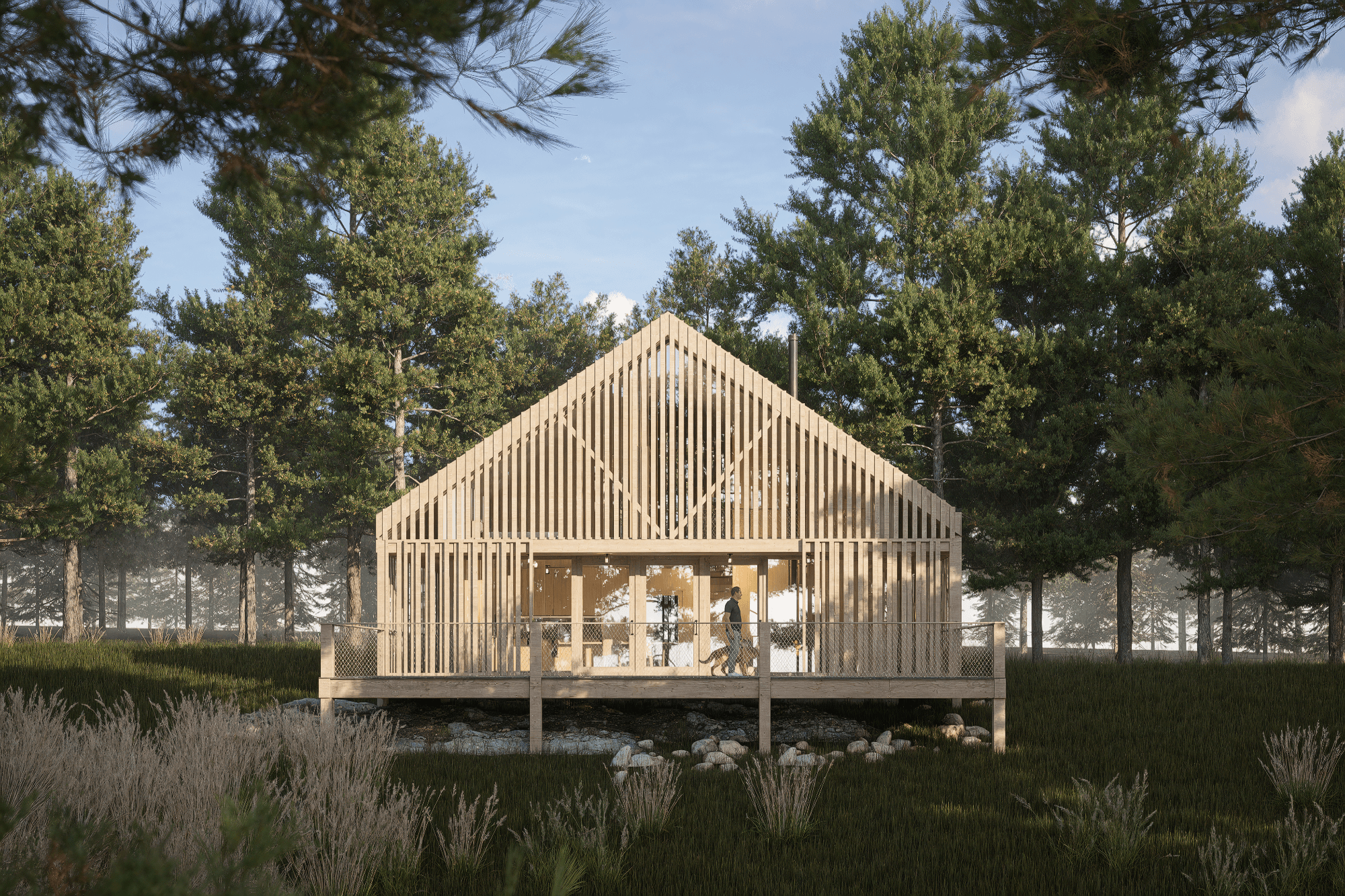 Chata v přírodě - hlavní pohled